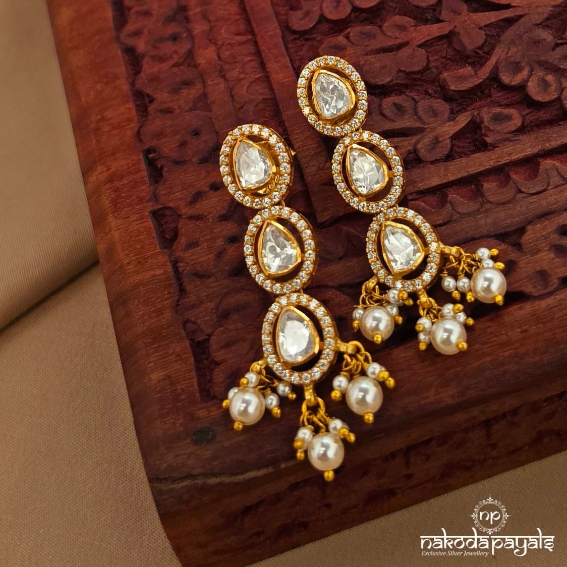 Floral Moissanite Earrings (Ge10531)