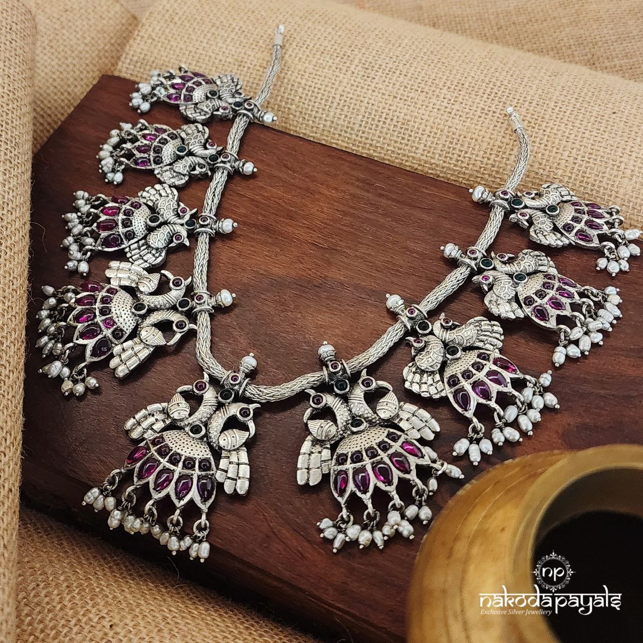 Twin Peacock Neckpiece (N10360)