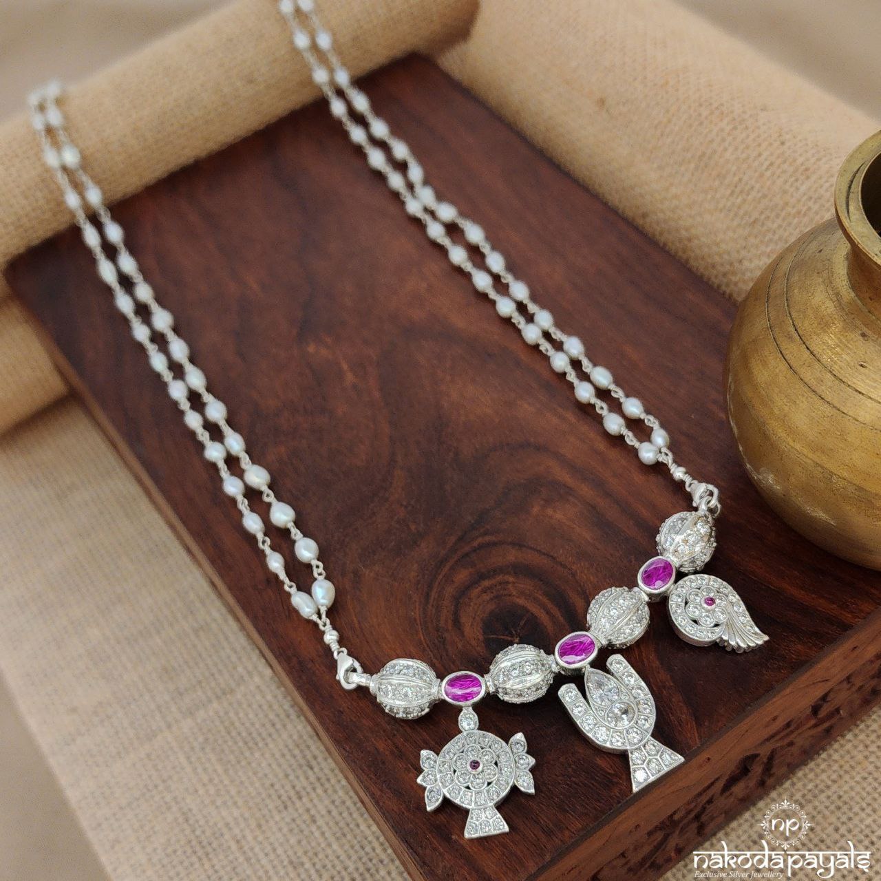 Shanku Chakra Pearled Neckpiece (N10578)