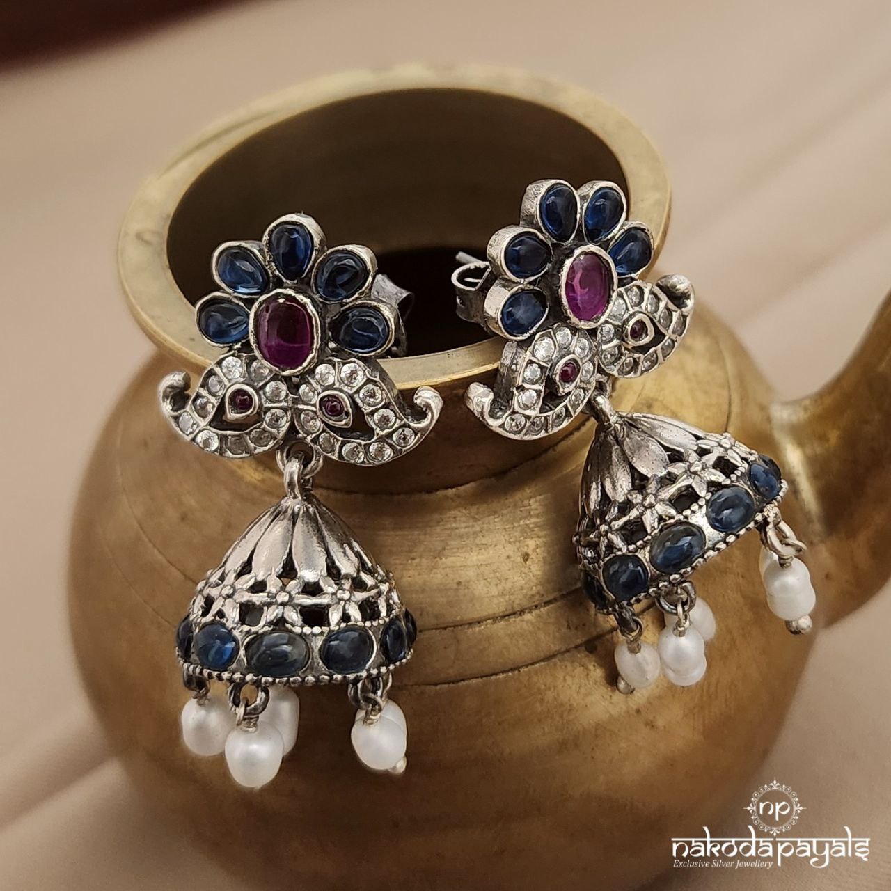 Pretty Blue Jhumka (J1325)