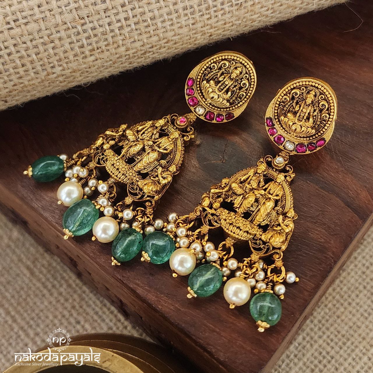 Goddess Lakshmi Earrings (Ge8654)