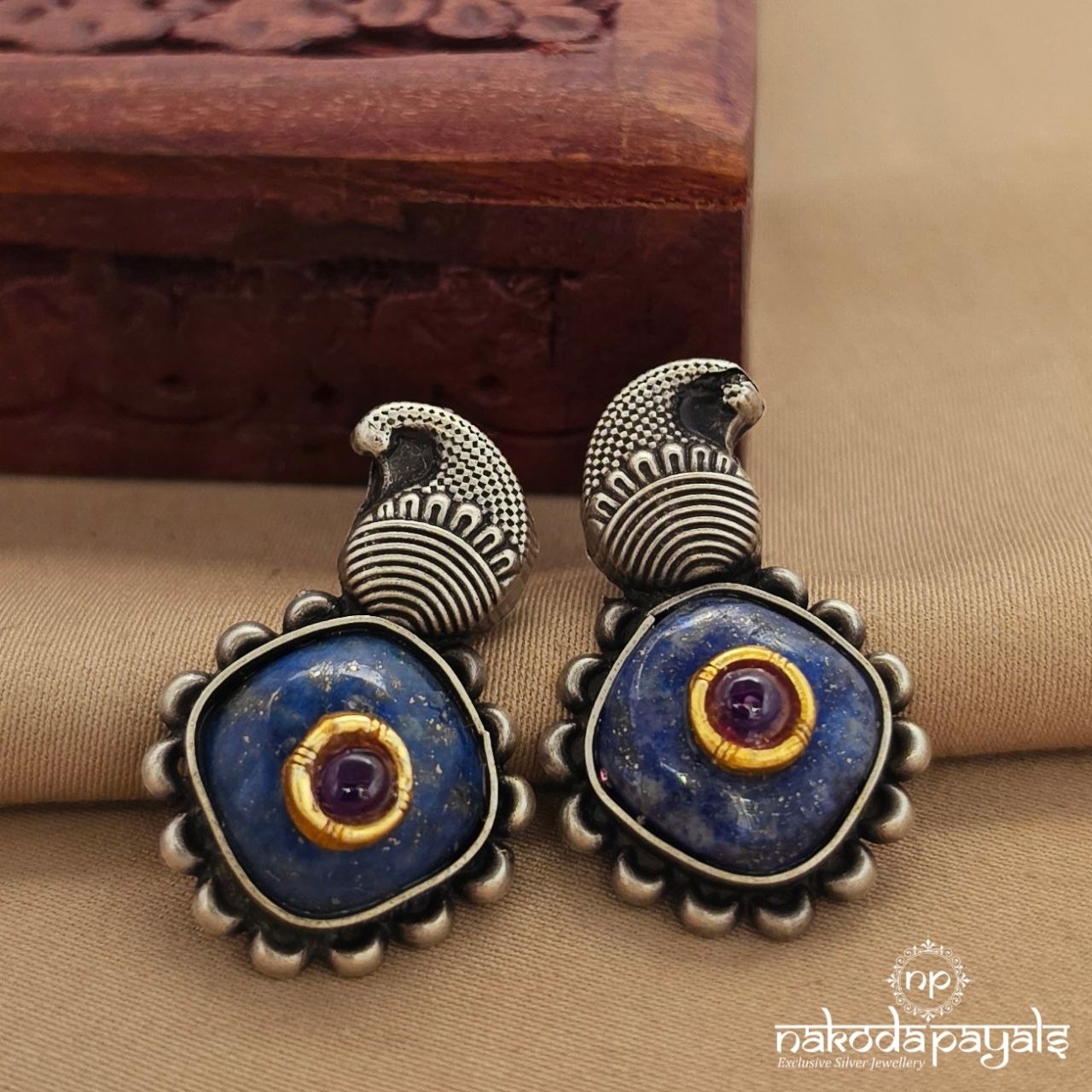 Mango Blue Earrings (C3973)