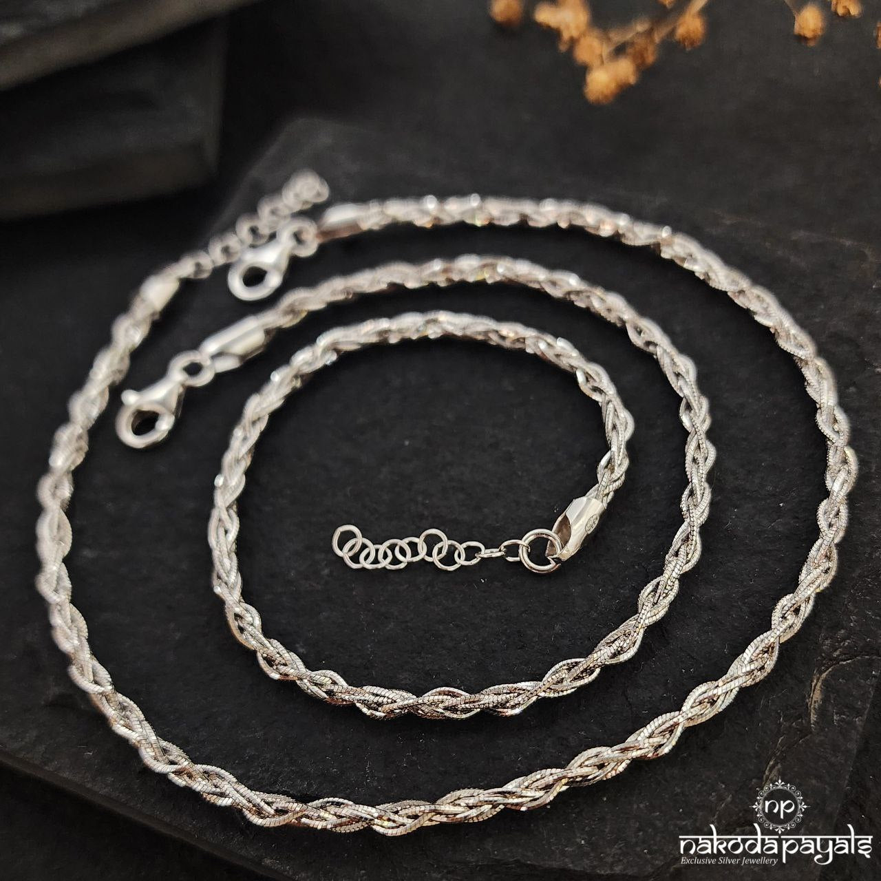 Braided Sparkling Anklets (A6138)