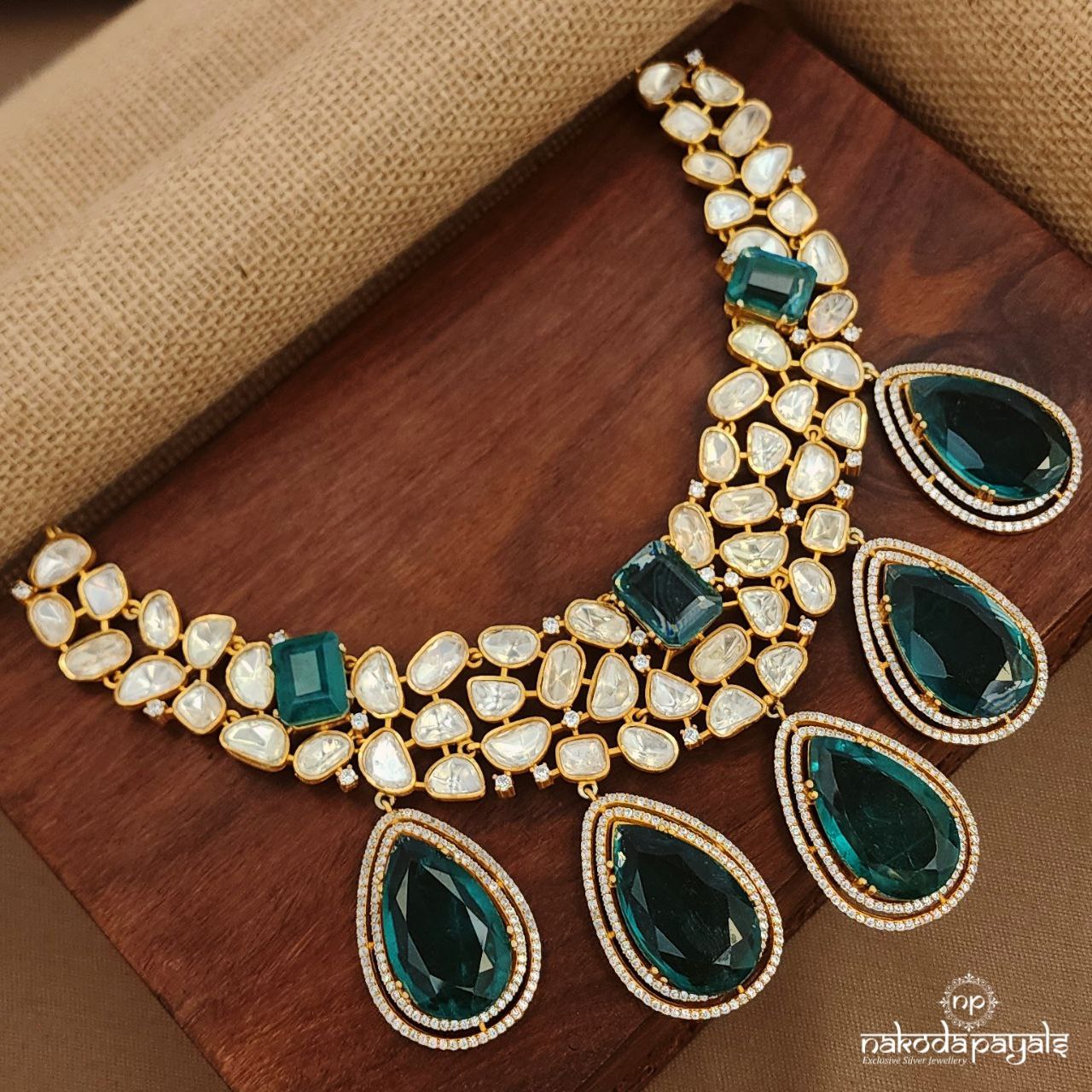 Emerald Drops Neckpiece (Gn9577)