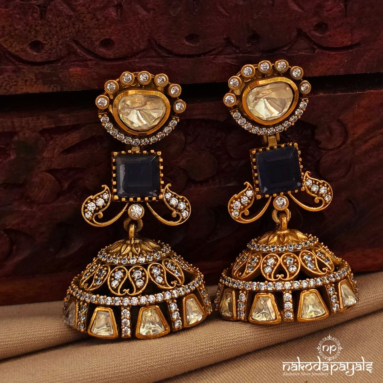 Amethyst Moissanite Jhumka (Ge10507)