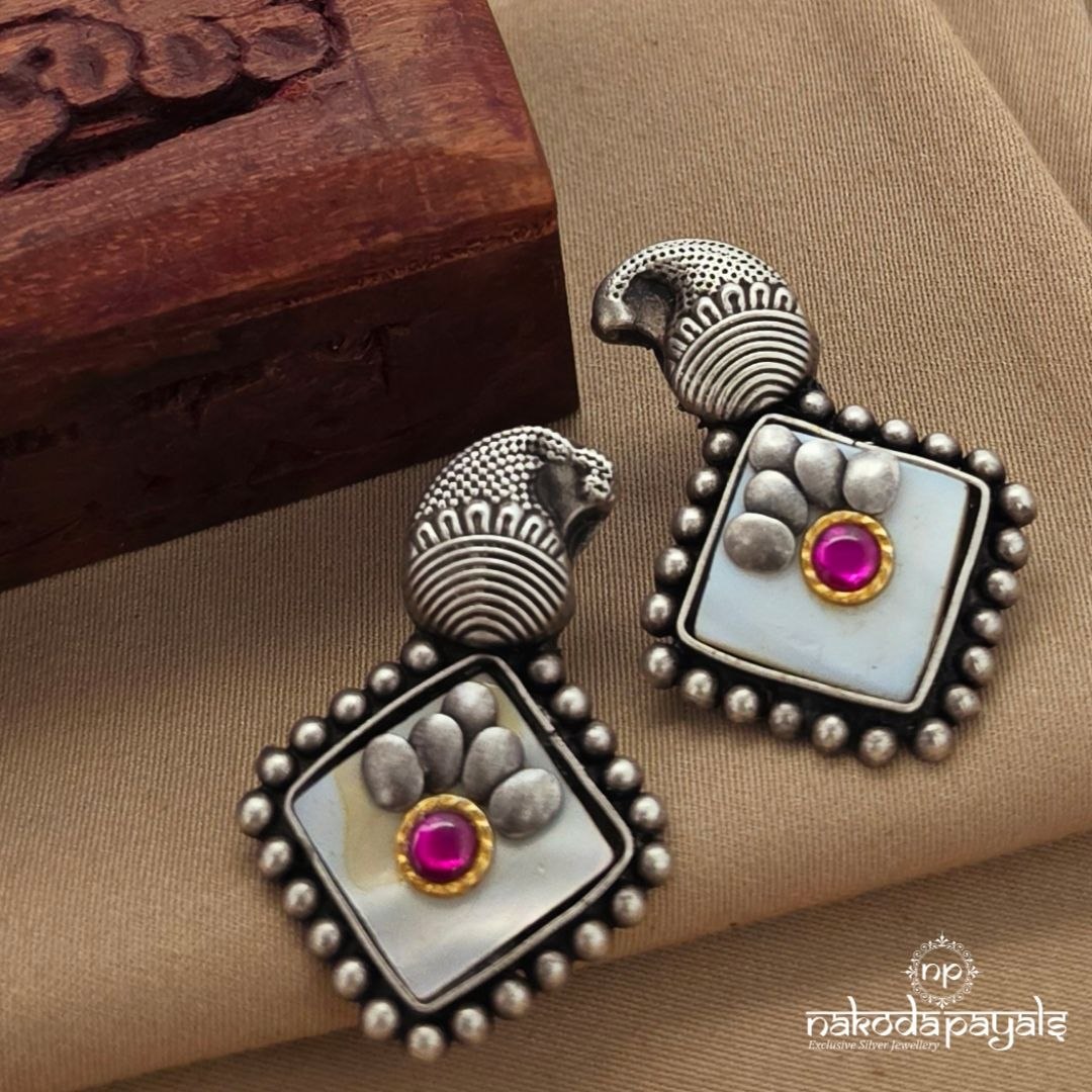 MOP Squarish Earrings (C3966)