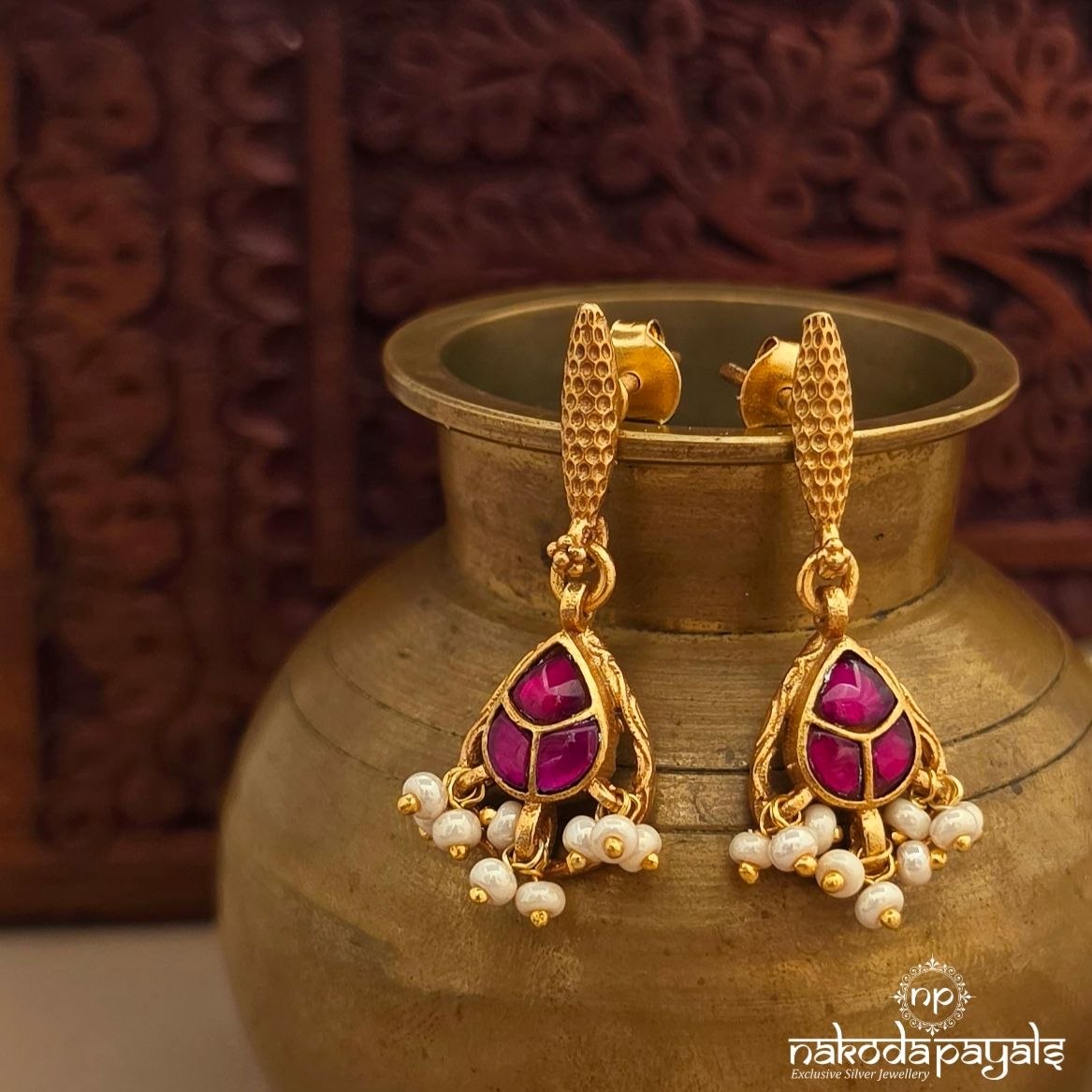 Exemplary Kundan Drop Chandbali (Ge11275)