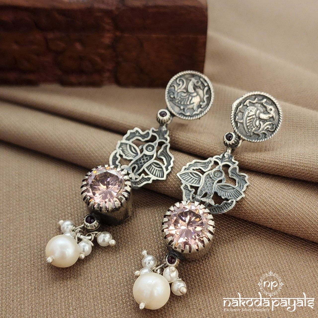 Peacock Coined Earrings (C3848)