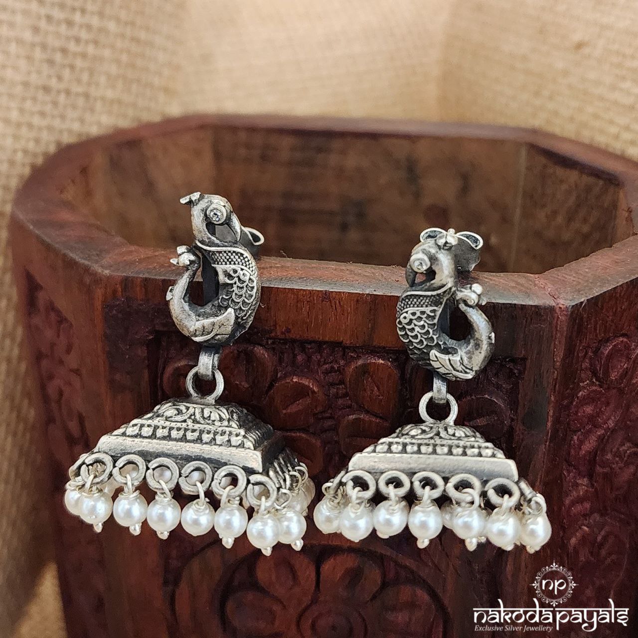 Anti Peacock With Square Jhumka (J8002)