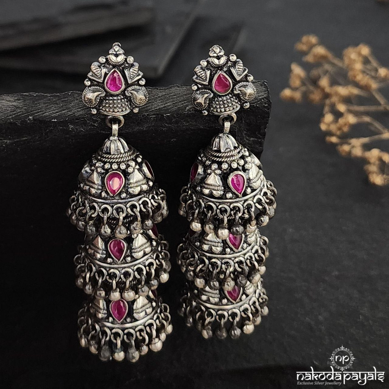 Sweetheart Pink DueGleam Jhumka (J1100)