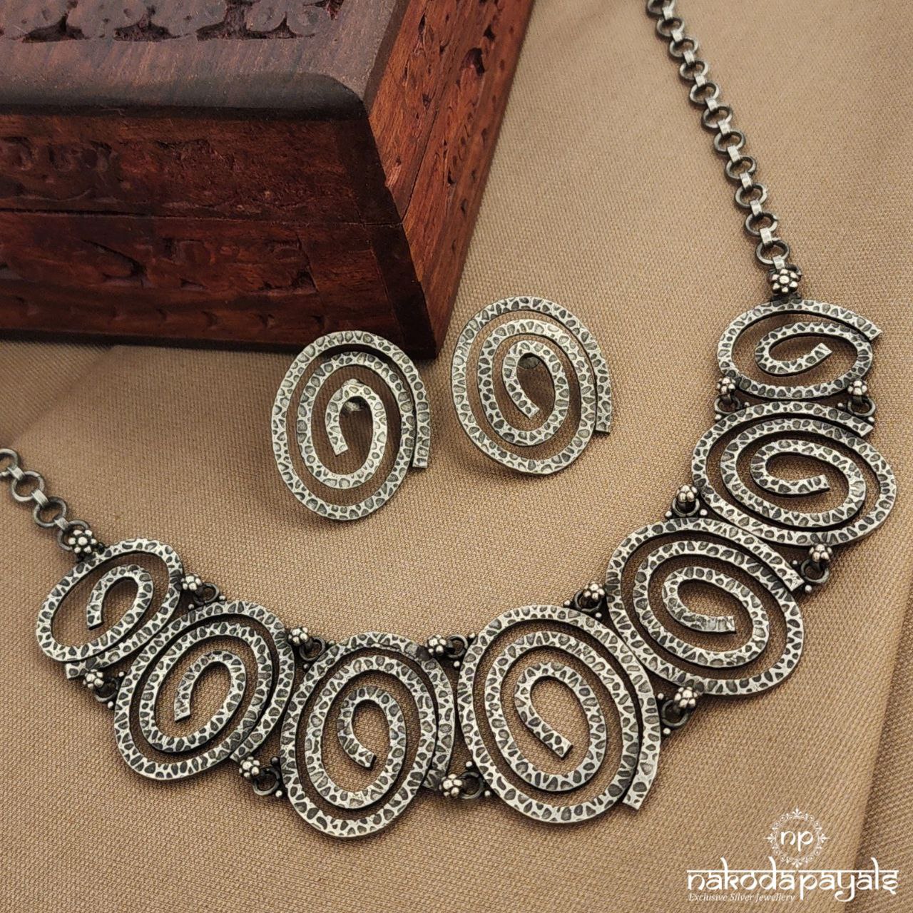 Unique Tribal Neckpiece With Earrings (N11616)