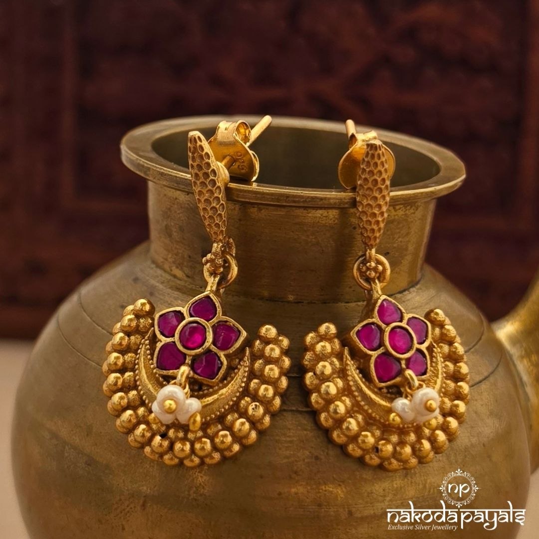 Half Moon Floral Chandbali (Ge11261)