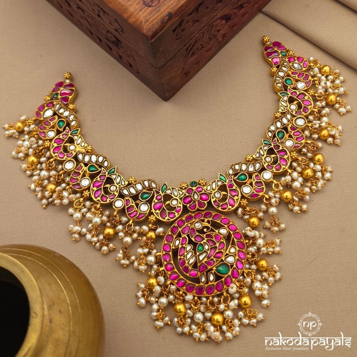 Exclusive Peacock Kundan Neckpiece (Gn10881)