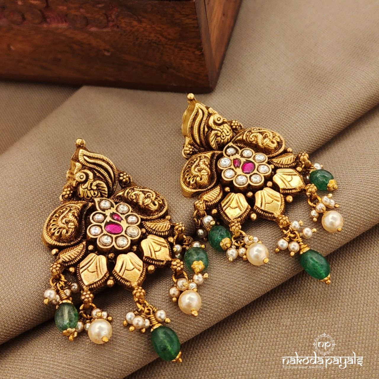 Green Drop Earrings (Ge10329)