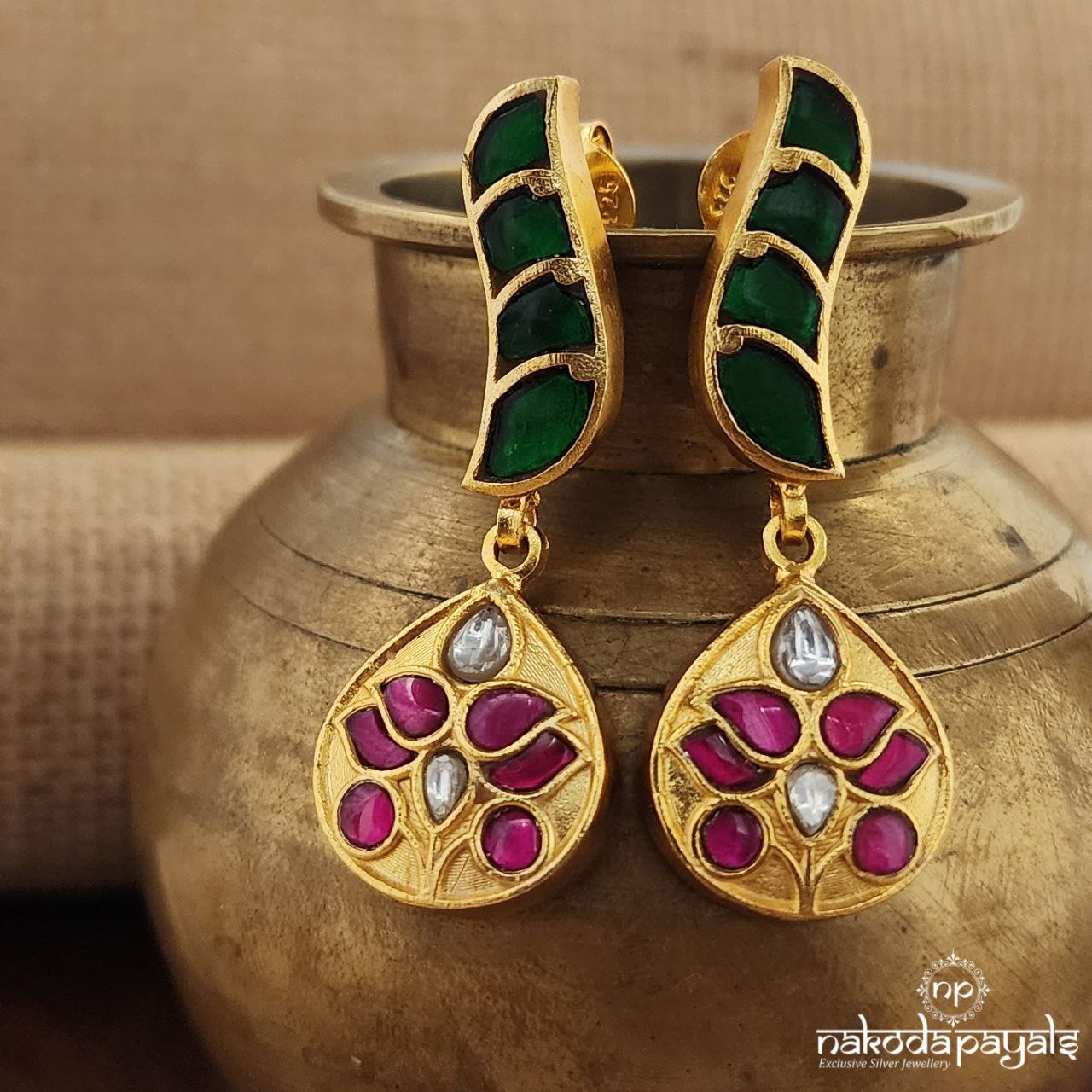 Kemp Kundan Earrings (Ge9069)