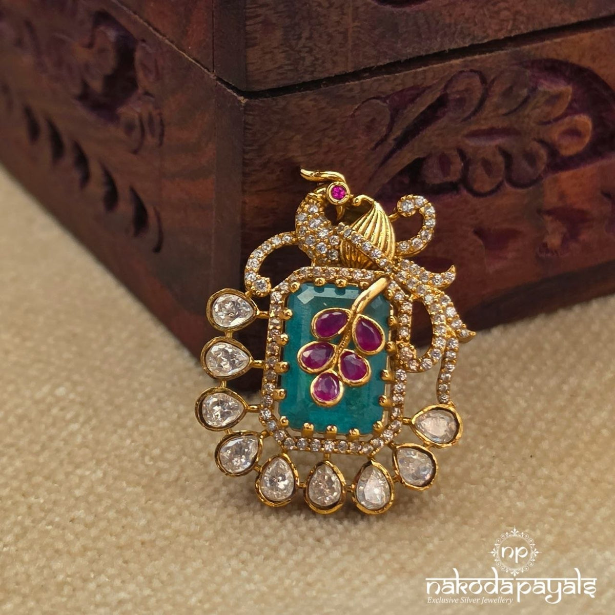 Green Peacock Pendant (Gp2668)