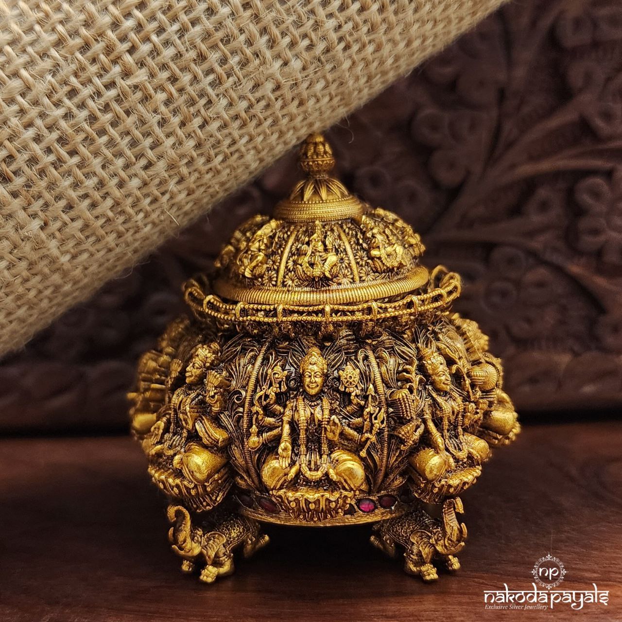 Super Crafted Lakshmi KumKum Box (Aa1418)