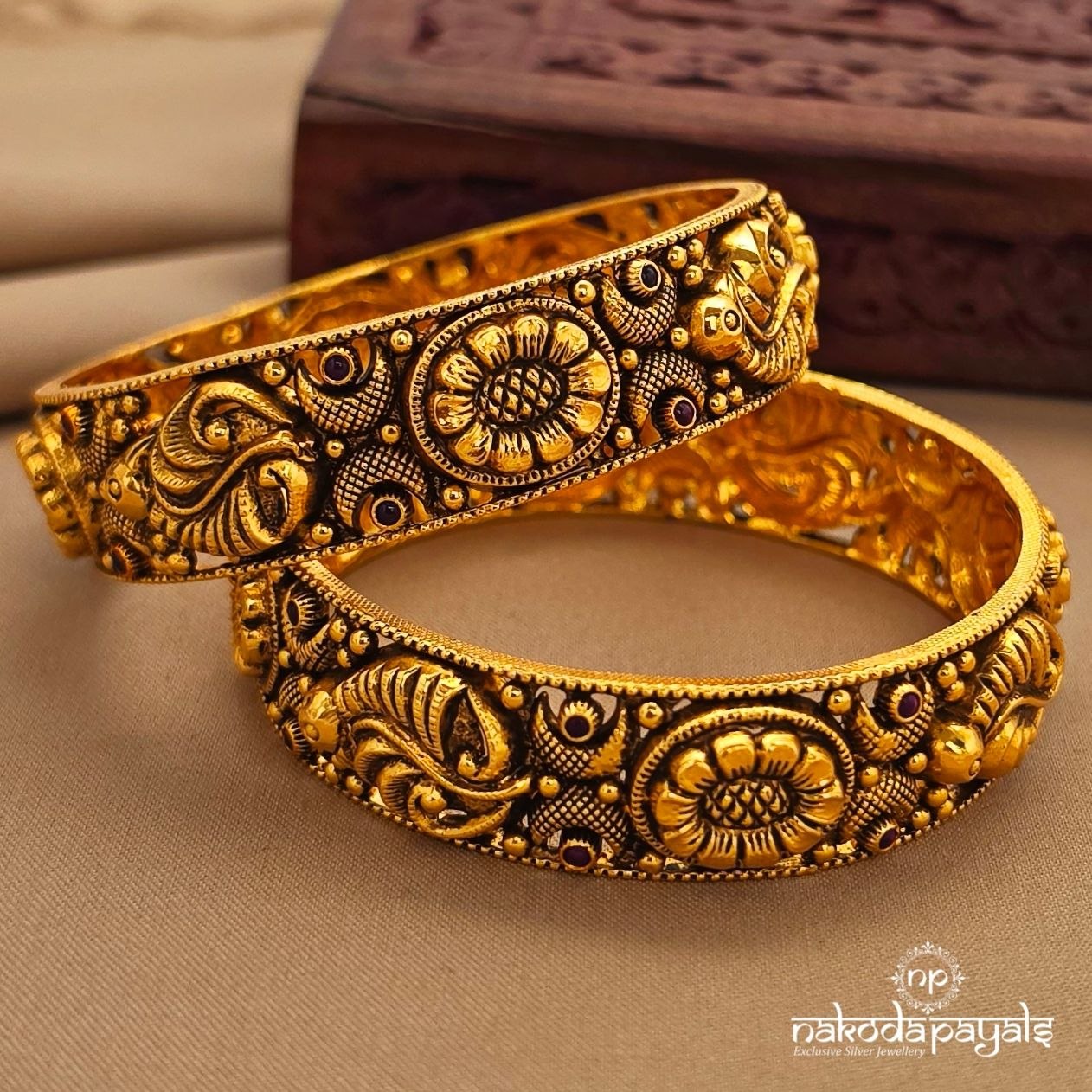 Peacock Pink Bangles (2.6) (Gk3280)