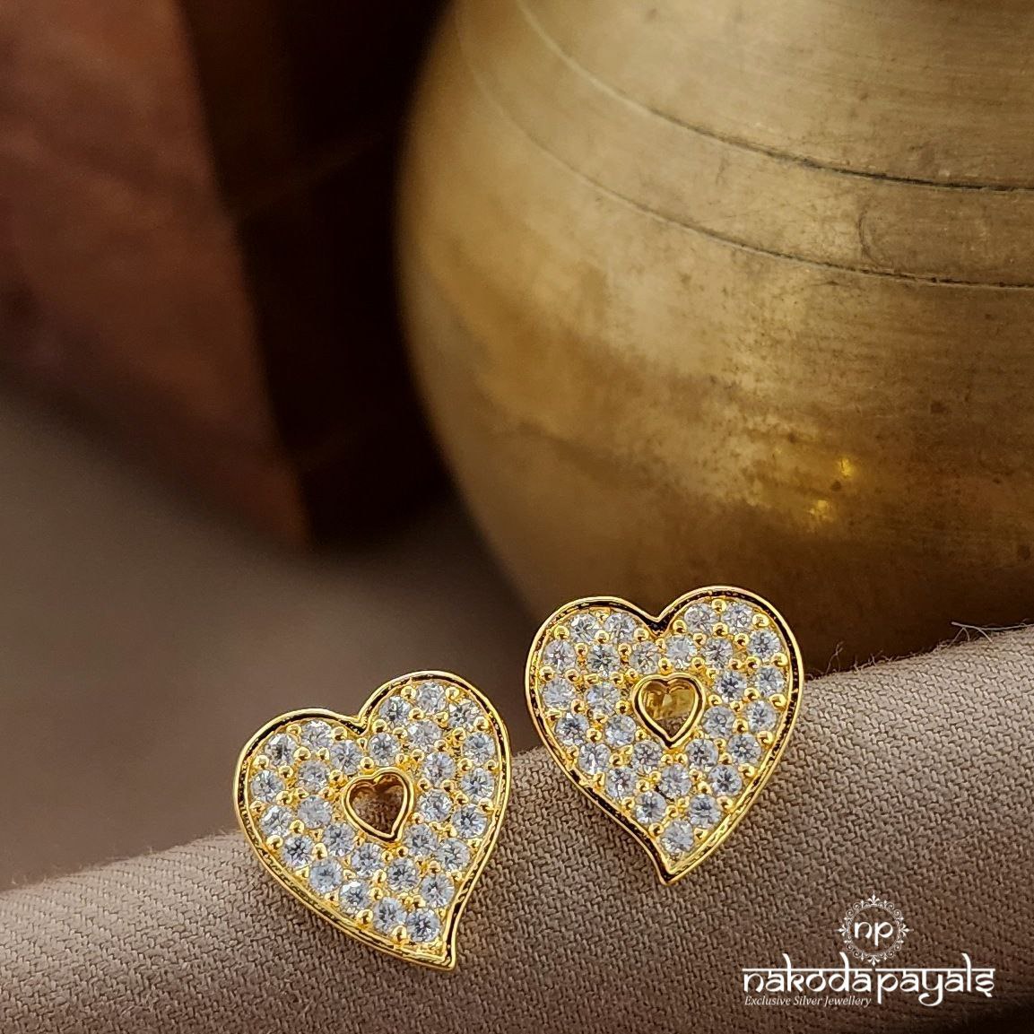 Heart CZ Studs (Ge9962)