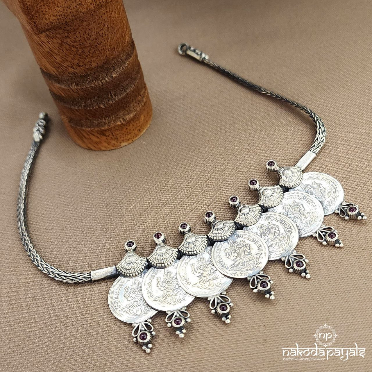 Floral Lakshmi Kasu Neckpiece (N11128)