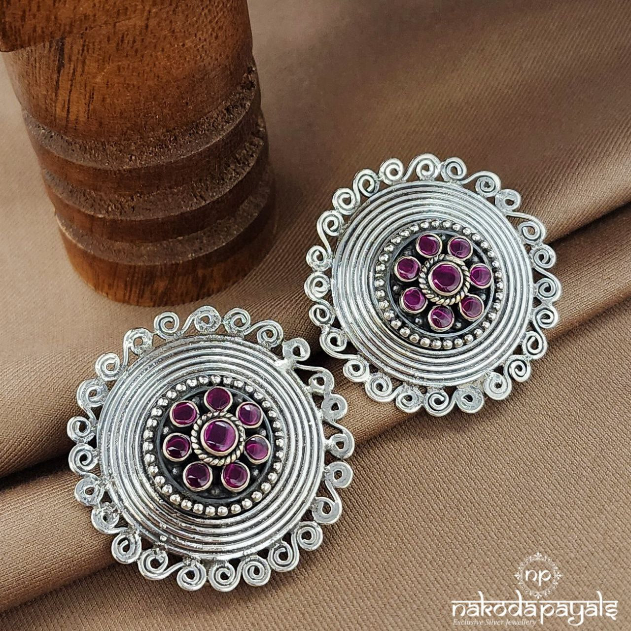 Circular Pink Studs (S3603)