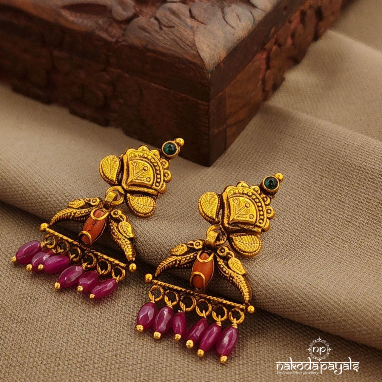 Pink Drop Earrings (Ge10296 )