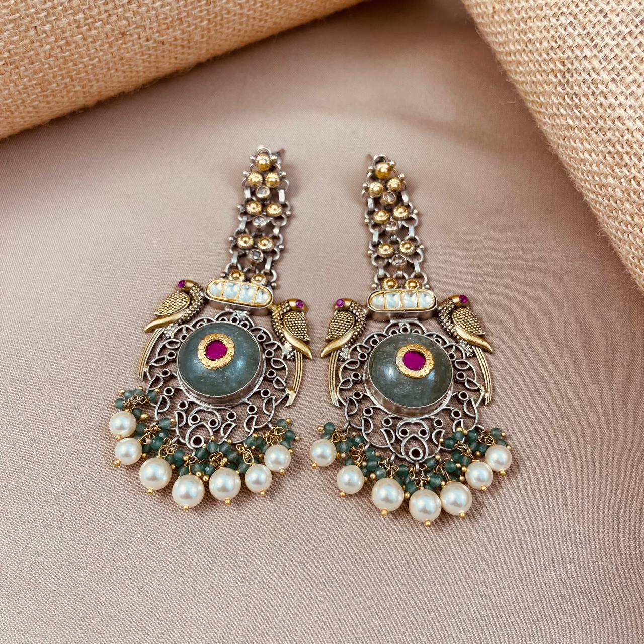 Glorious Dual Tone Chandbali (C3245)