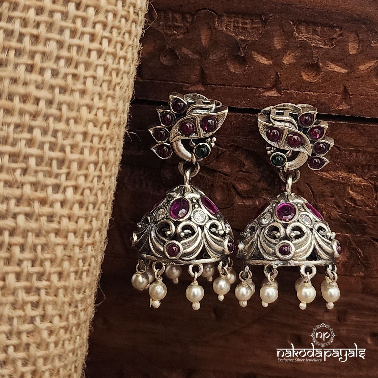 Pink Peacock Jhumka (J1520)