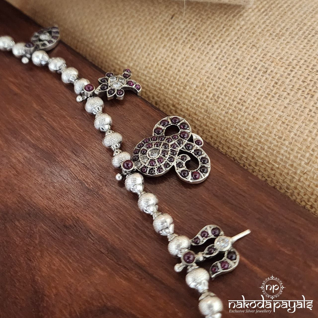 Lord ShivaLinga Ruby Neckpiece (N10204)