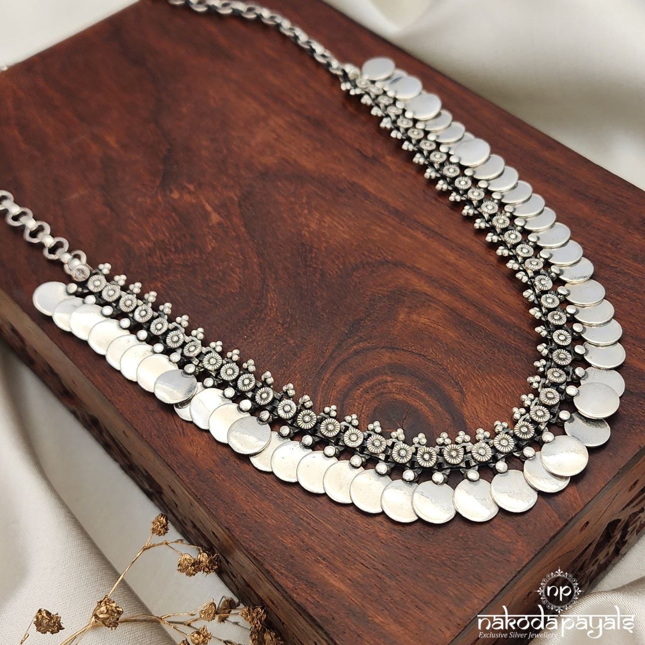 Oxidised Tribal Coin Necklace Tribal Coin Short Neckpiece (N10516