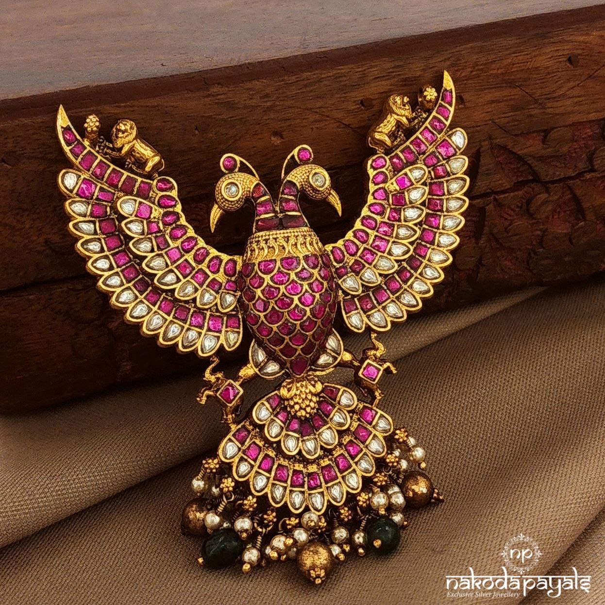 Pink Gandaberunda Pendant (Gp2143)