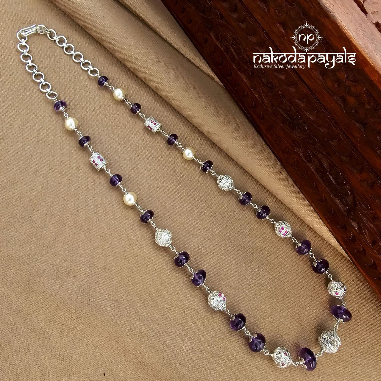 Pearled Amethyst NeckChain (N11559)