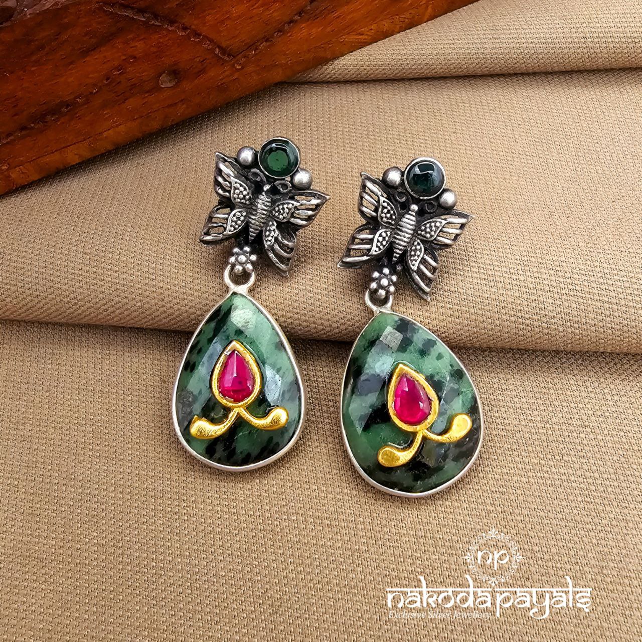 Green Kundan Earrings (C3876)