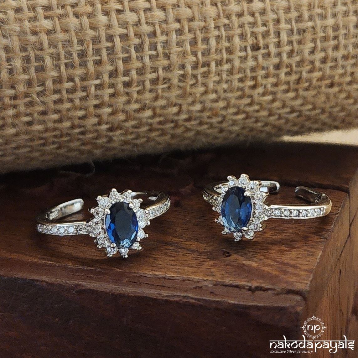 Blue Sparkling Toerings (T4463)