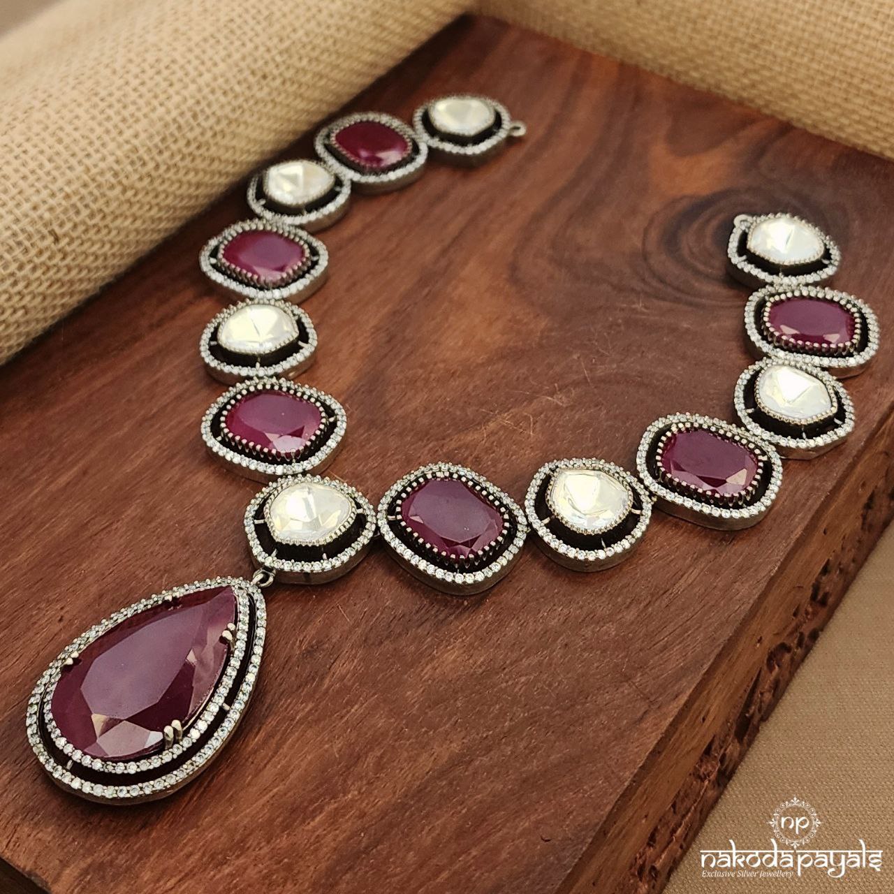 Red Cz Neckpiece (N11160)