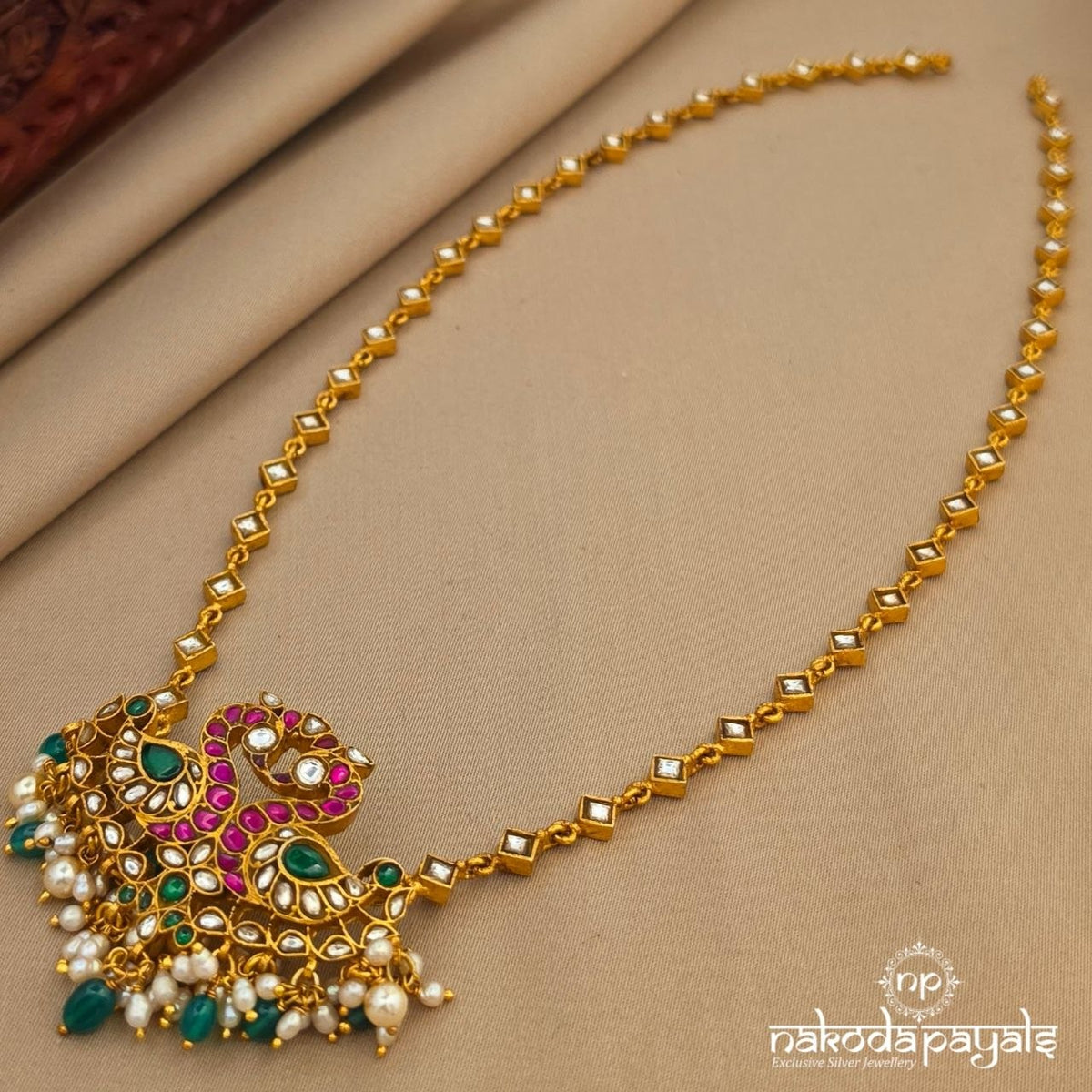 Kundan Twin Peacock Neckpiece (Gn10930)