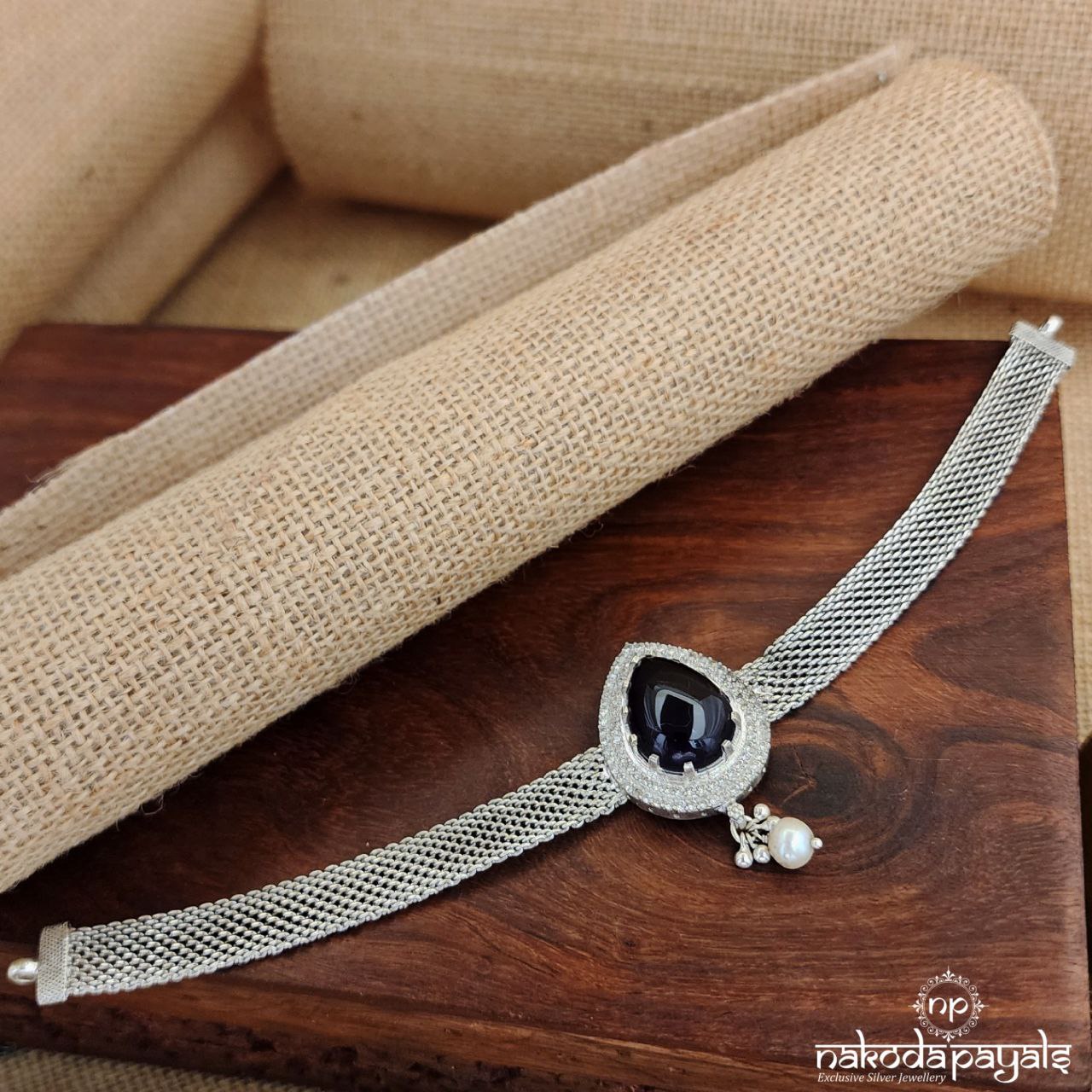 Purple Pearled Drop Neckpiece (N10257)