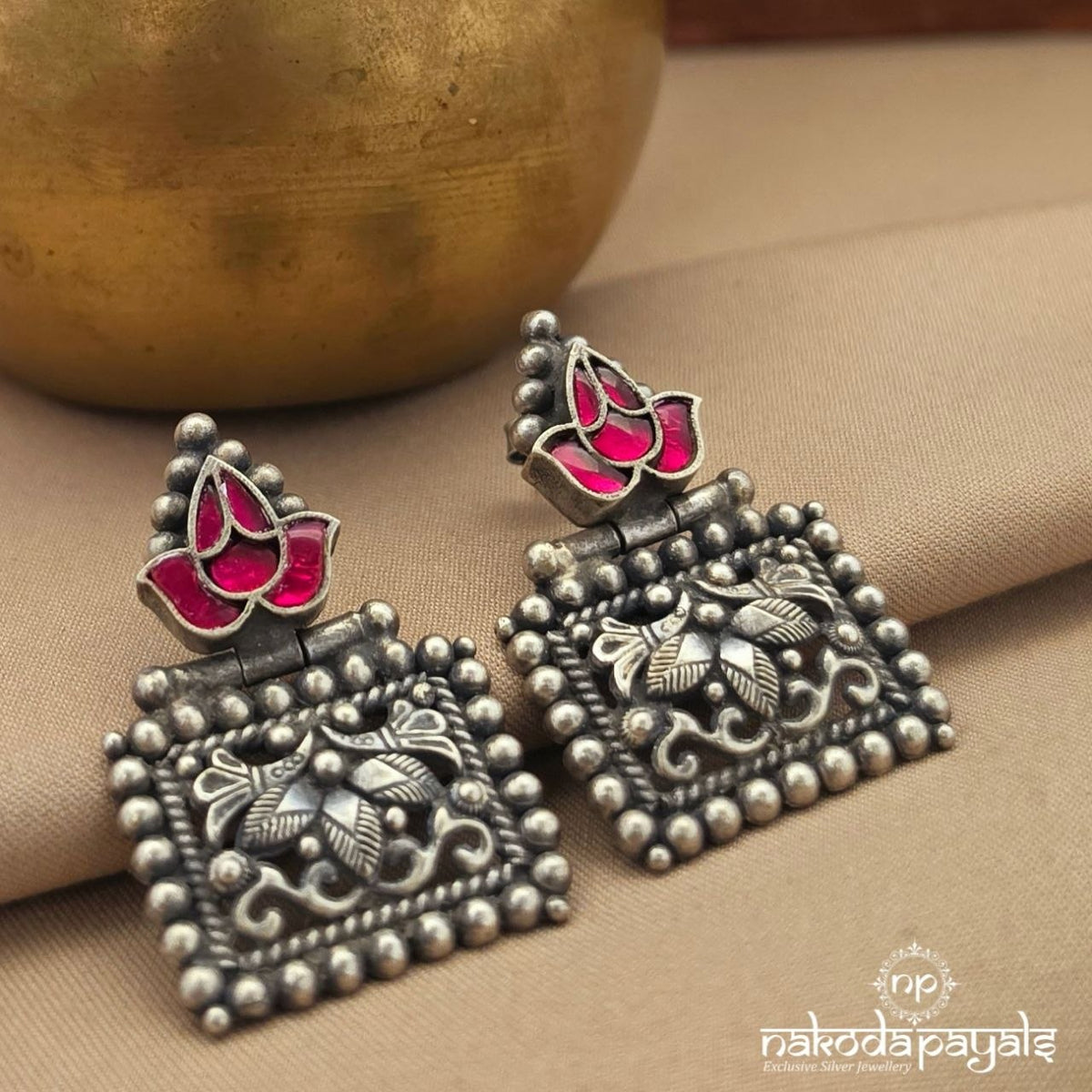 Pink Kundan Earrings (C4275)