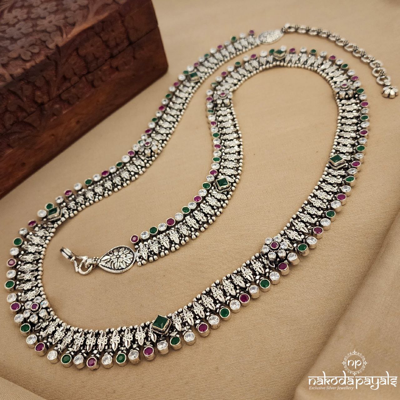 Oxidised MultiColor Waist Belt (D0222)