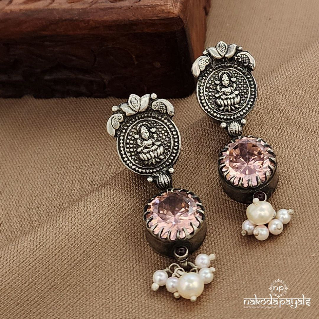 Pink Lakshmi Coined Earrings (C3729)