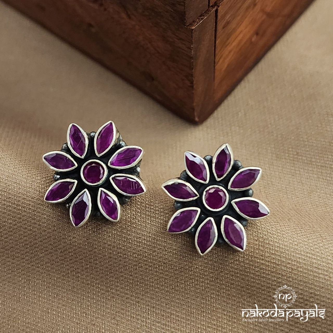 Floral Pink Studs (S3709)