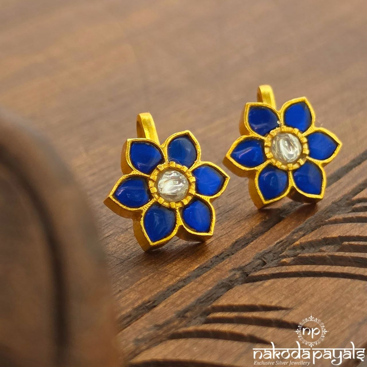 Bluish Floral Bugadi (Ge11579)