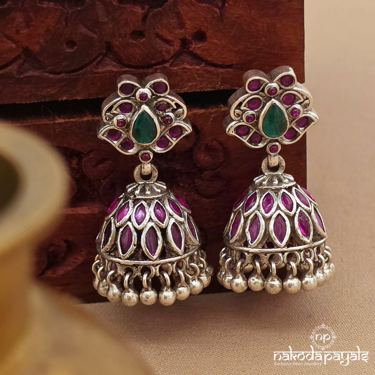 Green Drop Jhumka (J1783)