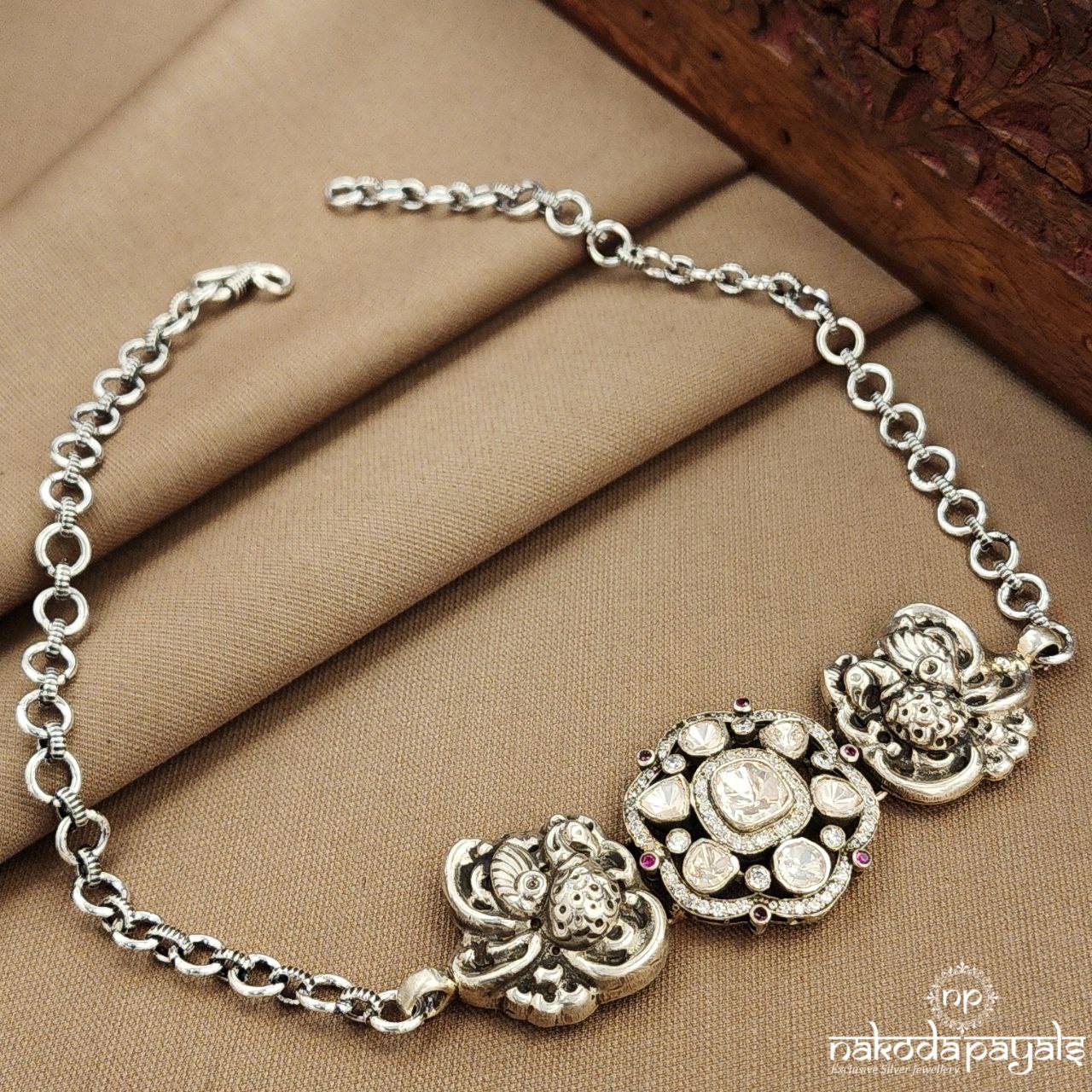 Peacock Moissanite Choker (N11499)