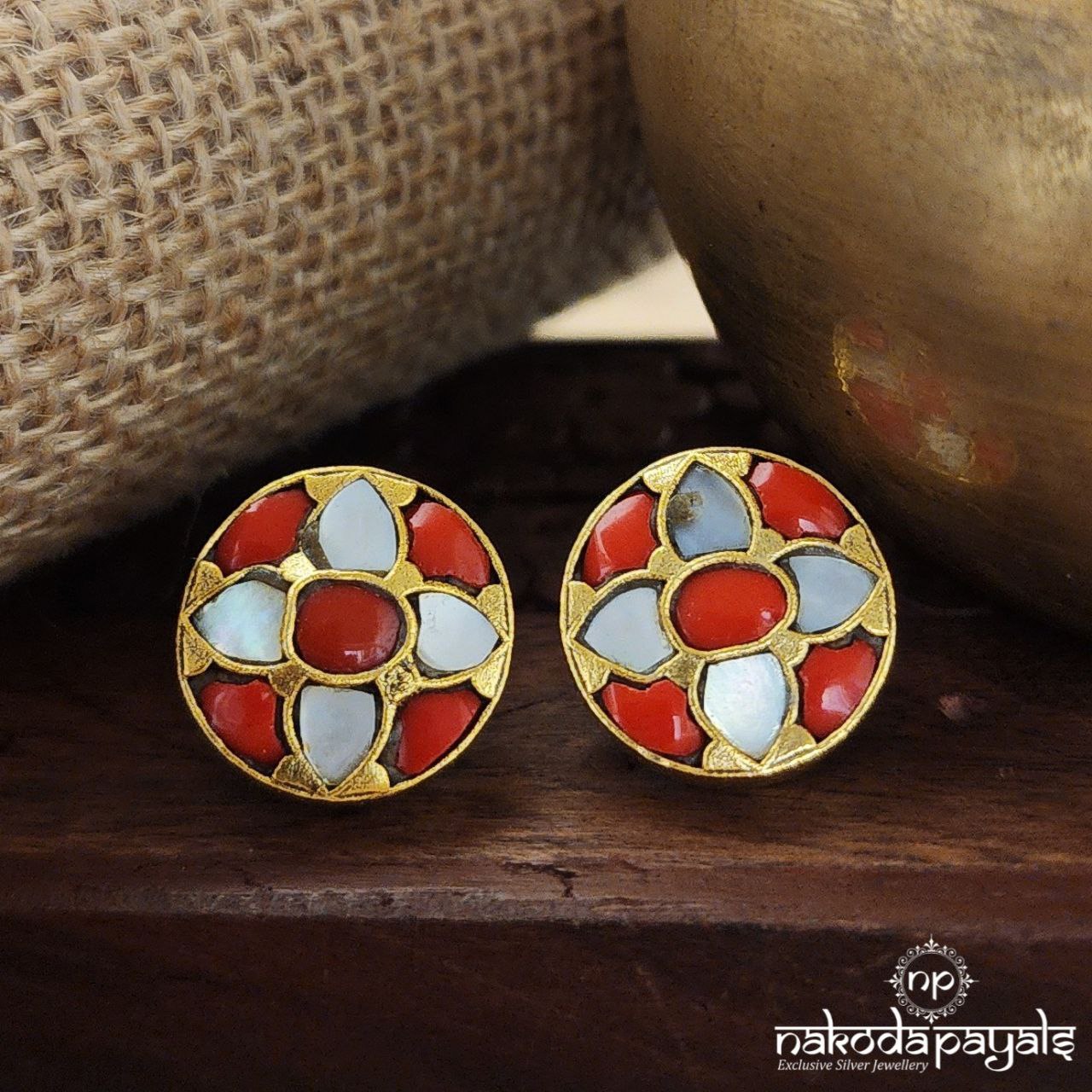 Coral MOP Studs (Ge8493)