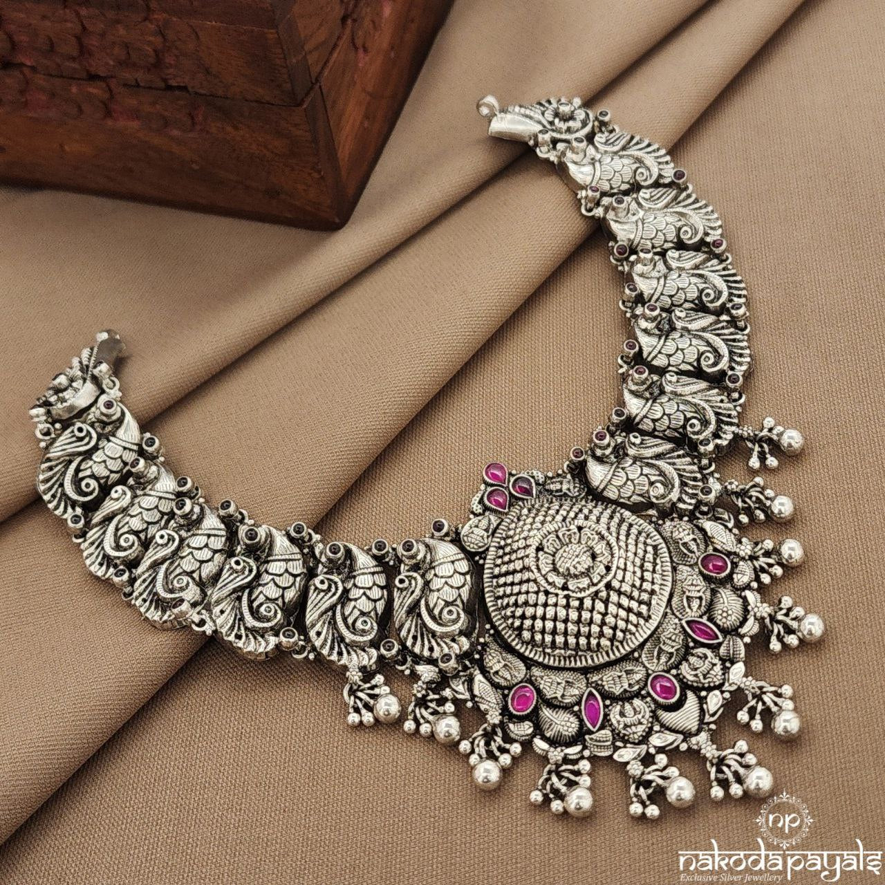 Peacock Pink Neckpiece (N11383)