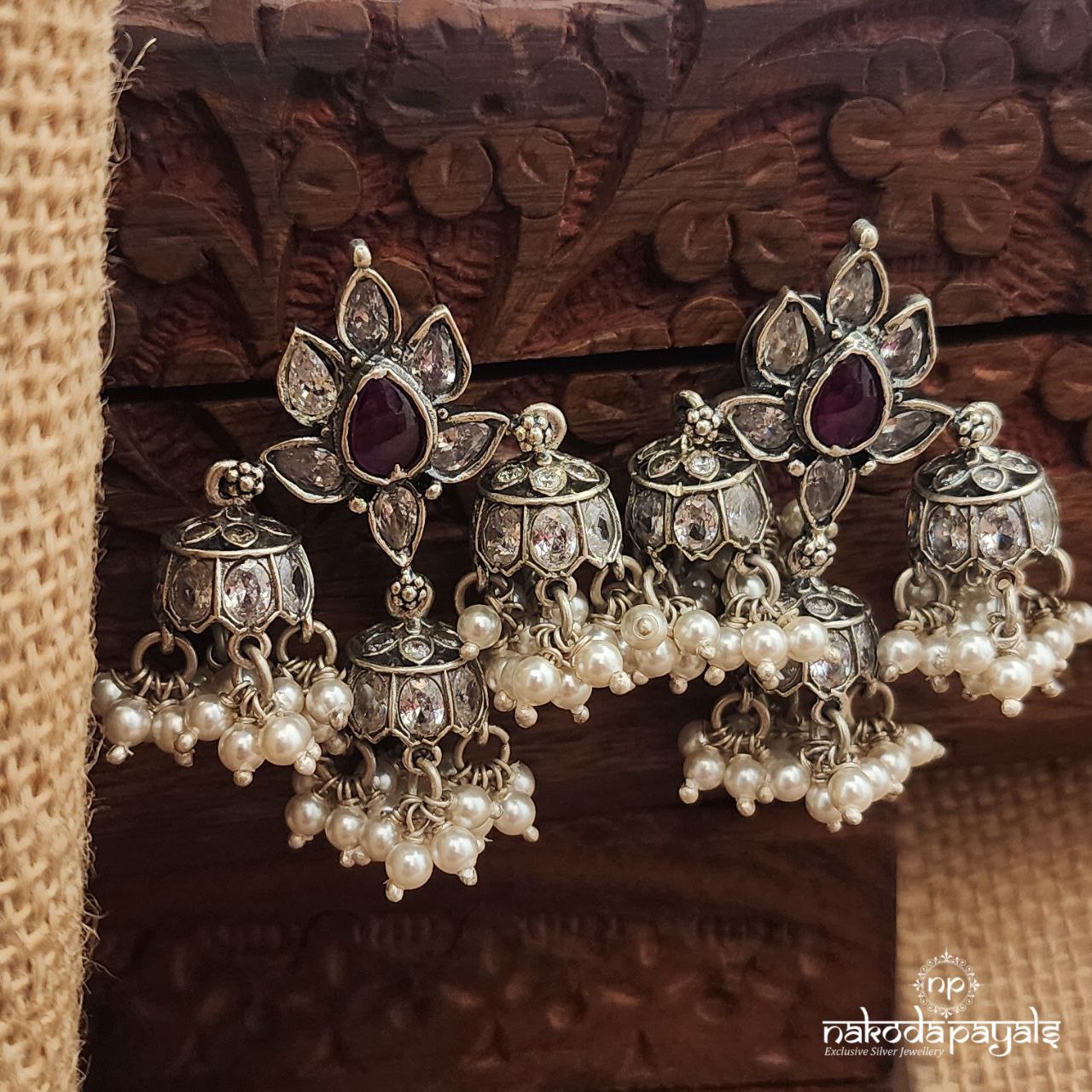 Pearled Triple Jhumka (J1538)