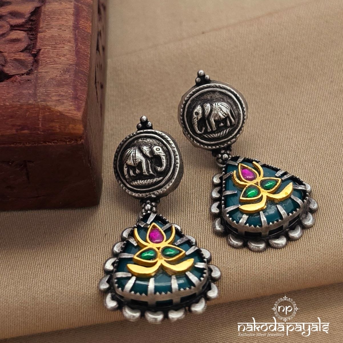 Elephant Kundan Earrings (C3974)
