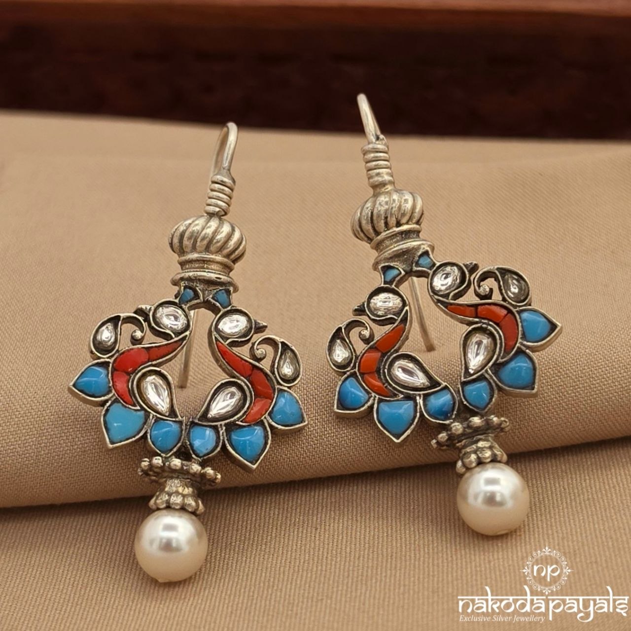 Elegant Peacock Pearl Hangings (H1726)