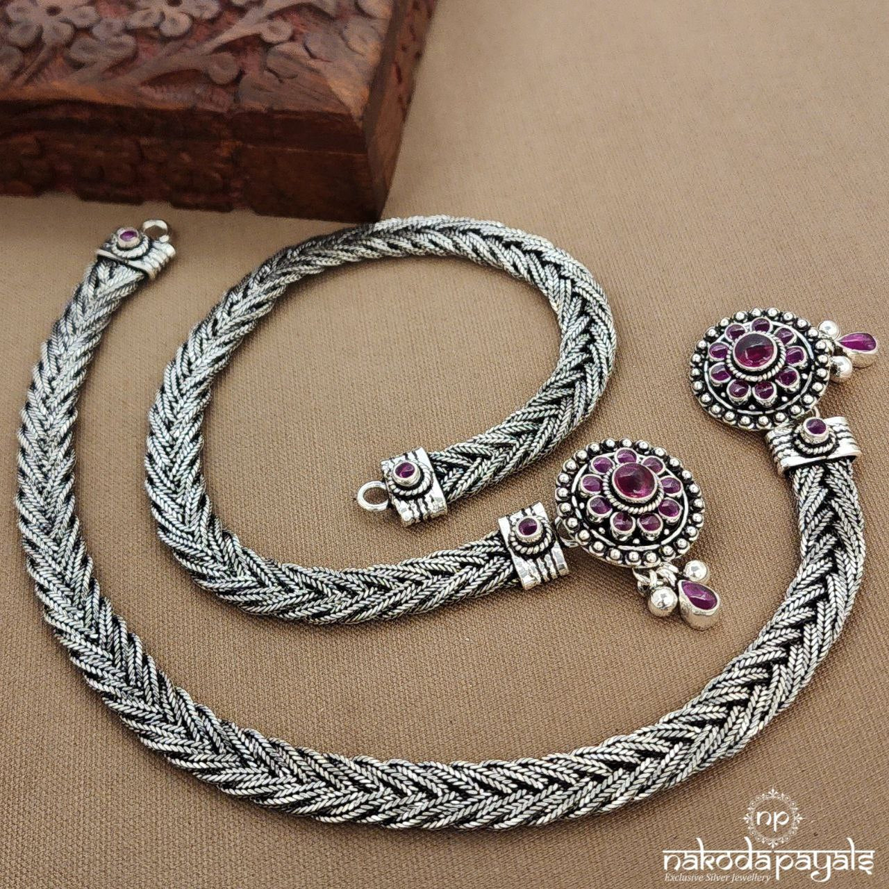 Pink Braided Anklets (A6801)